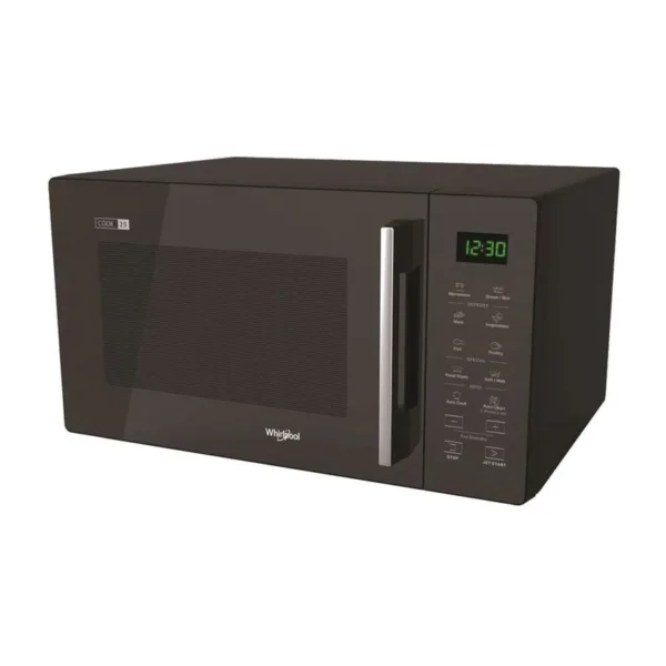 Whirlpool Microwave Magic Cook Pro Solo 25L Led Digital Microwave With Push Button Door Grill Function 60-Mins Timer 5-Microwave Power Levels &Amp; Defrost Function 900W - Black -  (Mwp-25Ge)