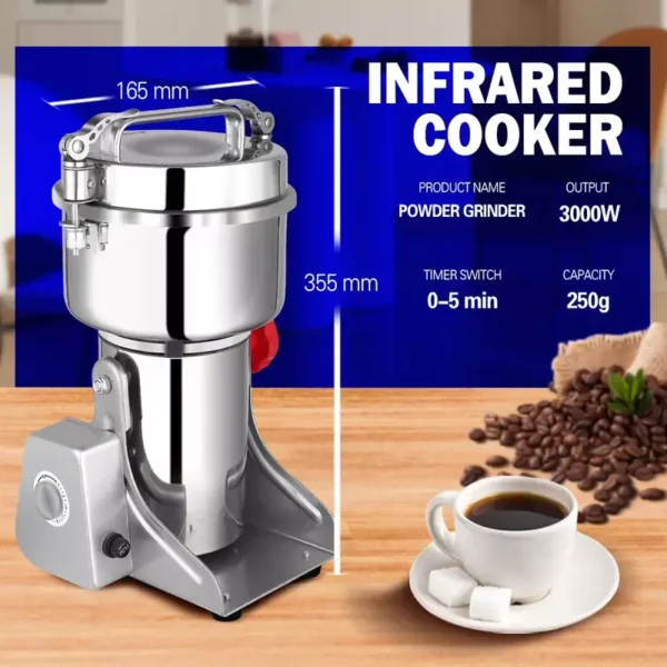 Raf Generic Dry Food Grinder Machine 1480W 200G R.7128