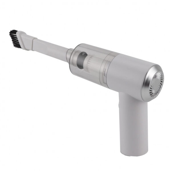 Mini Handheld Vacuum Cleaner Automatic Rechargeable For Dust Dirt For Daily Use White