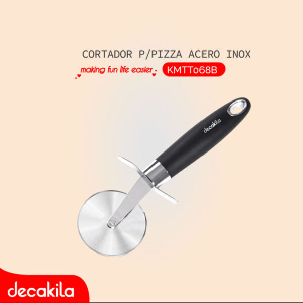 Decakila Pizza Cutter 430 Stainless Steel &Amp; Pp Waffle Cutter Pie Cutter Non-Slip Handle Comfortable Grip Kmtt068B