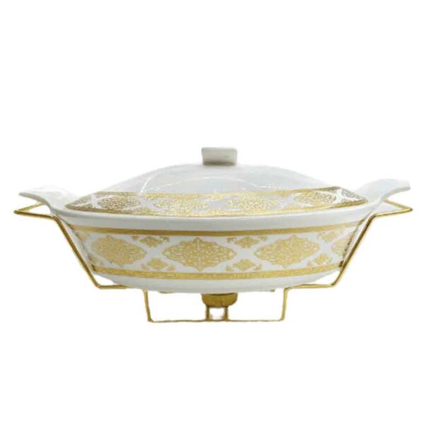 Nadstar Chafing Dish For Buffet Stoves Made Of Ceramic Soup Pot Porcelain Food Serving 375-71