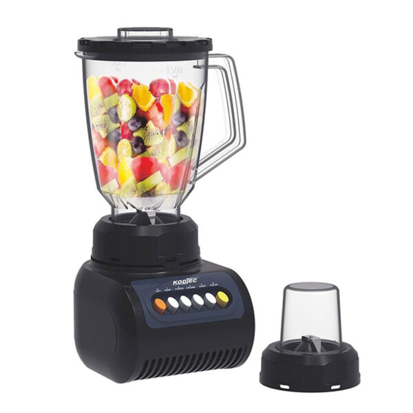 Kodtec Blender 1.5L With Plastic Jar &Amp; Mill 50G 300W Black Kt-3007Bl-B