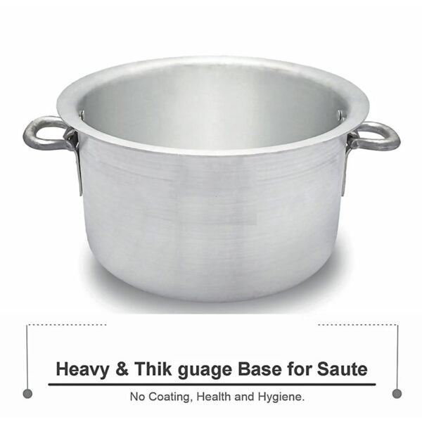 Nadstar Aluminium Sufuria 90L With Lid &Amp; Handle 11.5Kg Gauge 8 Aluminium Tapela  Patila With Handles Commercial Tope No.46