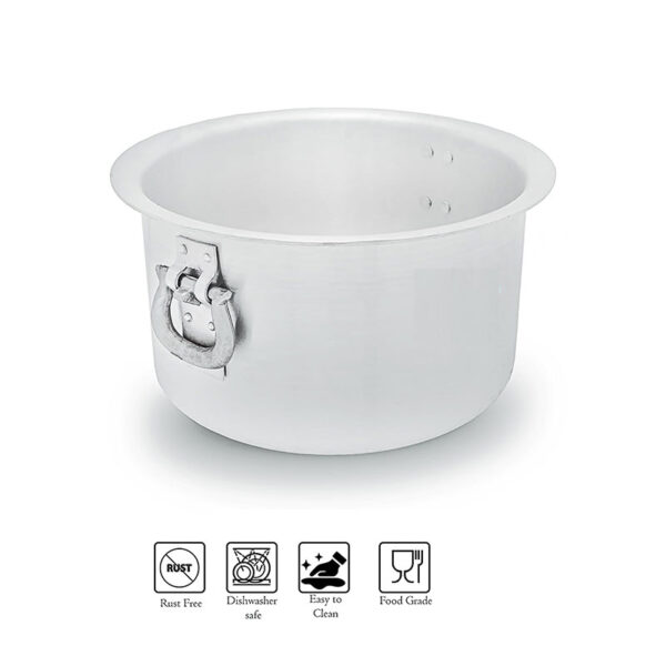 Nadstar Aluminium Sufuria 90L With Lid &Amp; Handle 11.5Kg Gauge 8 Aluminium Tapela  Patila With Handles Commercial Tope No.46