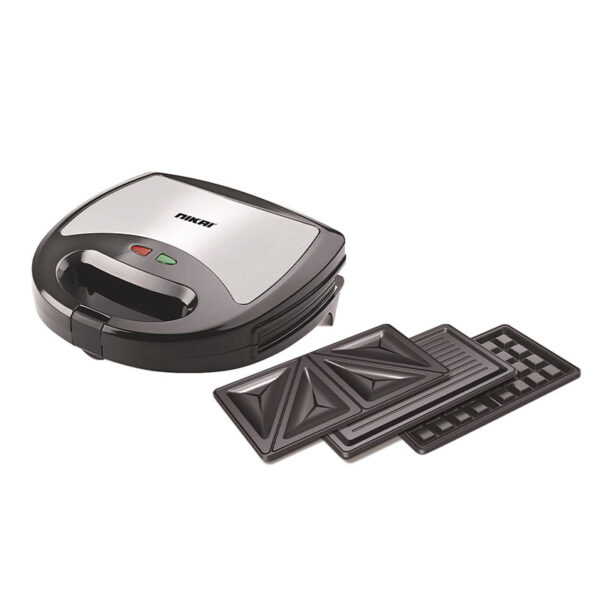 Nikai Sandwich Grill &Amp; Waffle Maker 750W 3 Detachable Plate Cool Touch Housing Pilot Light Indicator Cool Touch Housing Ngt323D