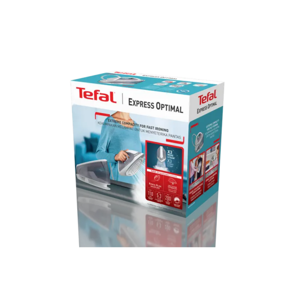 Tefal Express Optimal Steam Generator Iron 2200W With 1.2L Tank 1.6M Power Cord Ceramic Soleplate Sv4111G0