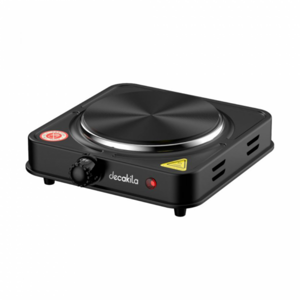 Decakila Hot Plate Single 1000W One Burner Heavy Duty Cast Iron Heating Surface 5 Heat Settings Electric Stove Auto Thermostat Control Kecc004B