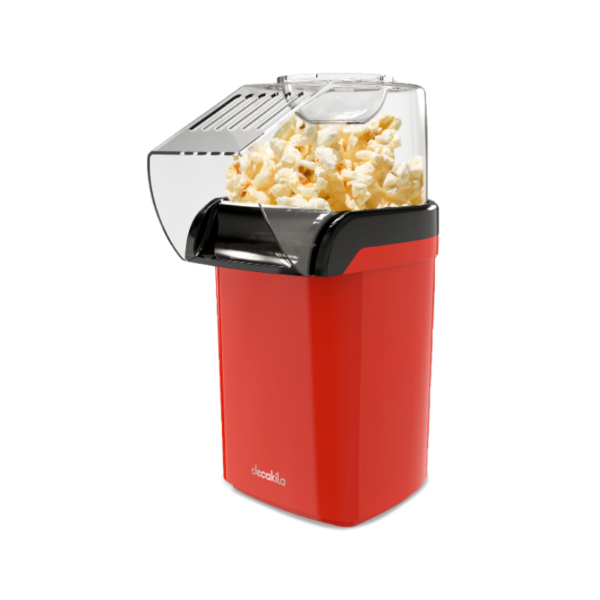 Decakila Hot Air Popcorn Popper 1200W Home Popcorn Maker With Measuring Cup Capacity 0.27 L Kett009R