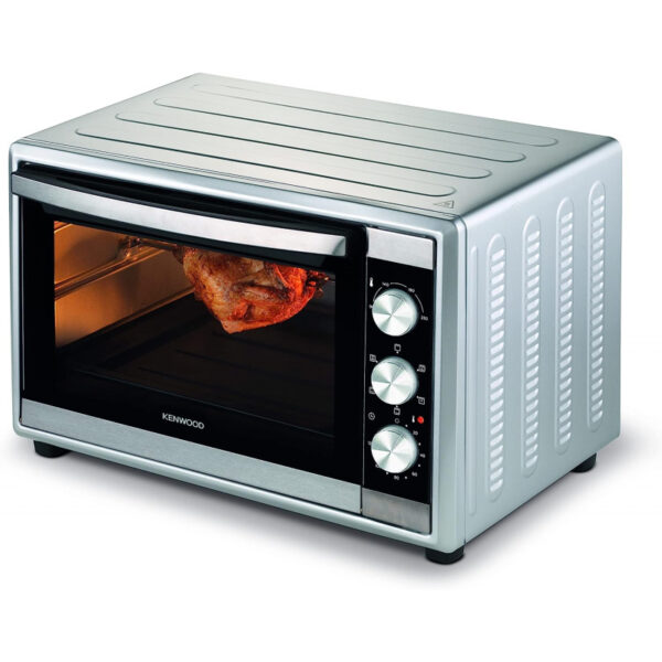 Kenwood 56L Toaster Oven Toaster Grill Large Capacity Double Glass Door Multifunctional With Rotisserie And Convection Function For Grilling Silver Stainless Steel Mom56.000Ss