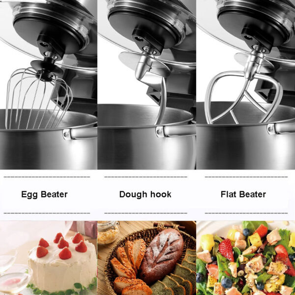 Sokany Electric Stand Mixer 2000W 10L 6 Speed + Pulse 3 Attachments Sc-623