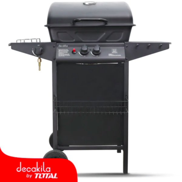Decakila Barbeque Gas Grill 5.5Kw Height 86Cm Piezoelectric Ignition With Thermometer Kmgs005B