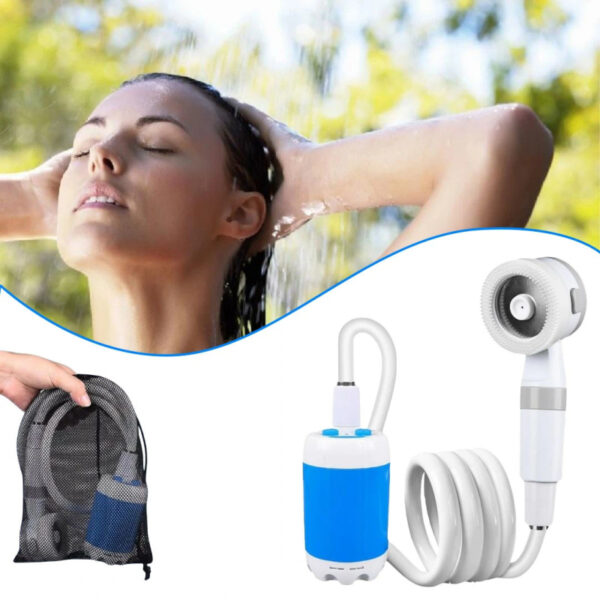 Electric Portable Outdoor Handheld Rechargeable Shower Set For Hiking Bathing Traveling Ke-806