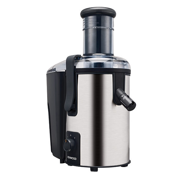 Kenwood Juicer 700W 2L Stainless Steel Juice Extractor with 75mm Wide Feed Tube 2 Speed Transparent Juice Jug Pulp Container Anti Drip JEM50.000BS