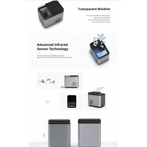 Digiwave Ice Maker 15Kg Rapid Cooling Energy Saving Quiet Operation Touch Panel Dw-Icm2022
