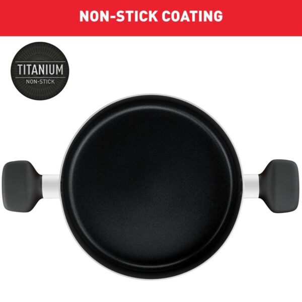 Tefal Super Cook Stew Pot 22Cm + Lid Non Stick Thermo Signal 100% Safe Stew Pan Black Aluminium B4594584