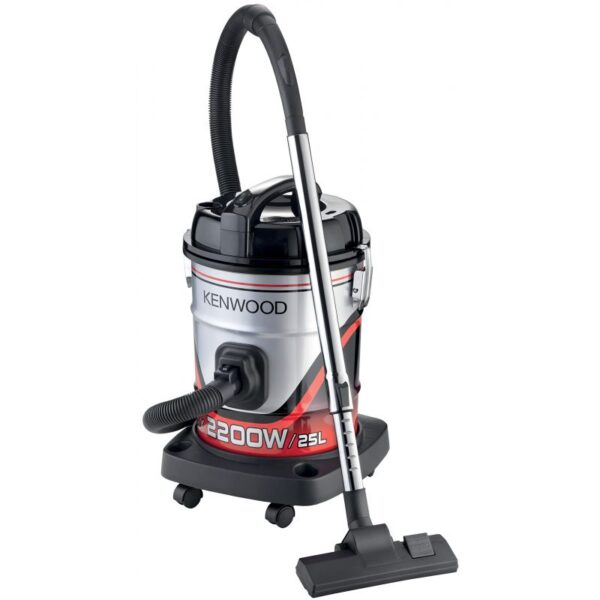 Kenwood Drum Vacuum Cleaner 2200W 25L Tank Vacuum Cleaner With 8M Extra Long Power Cord Removable &Amp; Washable Filter Multi Surface For Home &Amp; Office Vdm60.000Br