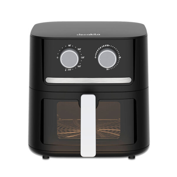Decakila Air Fryer 6.5L Transparent Window 1600W Non-Slip Feet 60 Min Timer Single Pot With Pon-Stick Coat Low Oil Fryer Keec085B