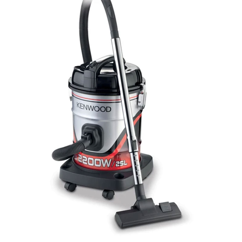 Kenwood Drum Vacuum Cleaner 2200W 25L Tank Vacuum Cleaner With 8M Extra Long Power Cord Removable &Amp; Washable Filter Multi Surface For Home &Amp; Office Vdm60.000Br