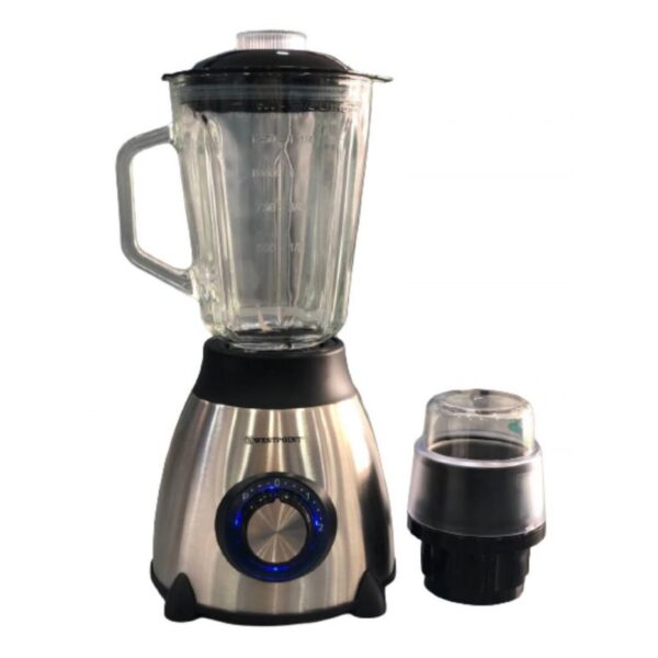 Westpoint Blender 1.5L Glass Jar 550W With Grinder Stainless Steel Wbly-15522.I