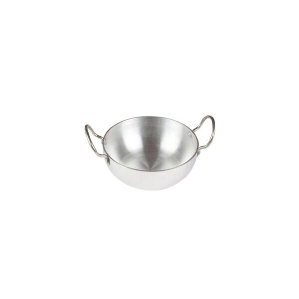 Nadstar Aluminium Classic Karai 6.25&Quot; No1 Heavy Base Aluminum Kadai Deep Frying Kadai With Handle For Kitchen