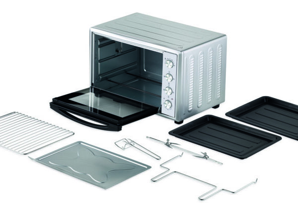 Kenwood 100L Toaster Oven - Oven Toaster Grill Large Capacity Double Glass Door Multifunctional with Rotisserie and Convection Function for Grilling Toasting Broiling Baking Defrosting MOM90.000SS