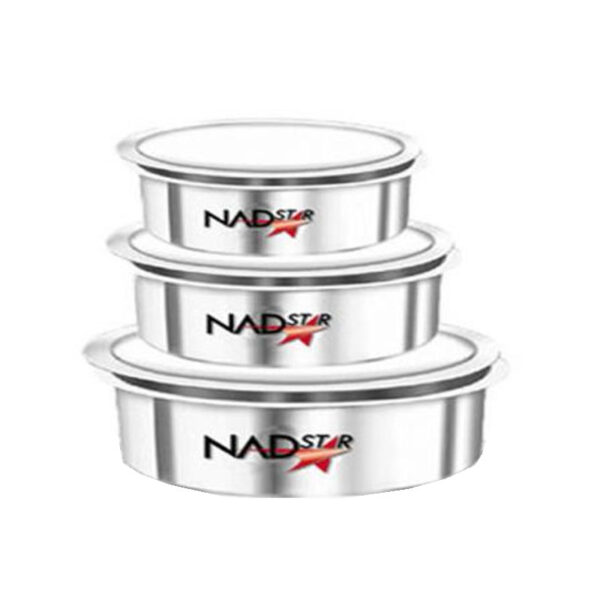 Nadstar Aluminium Sufuria 3Pcs With Lid &Amp; Handle 28-29-30 Cookware Set Tope Cooking Pot With Lid For Commercial Use - Kitchen Heavy Duty