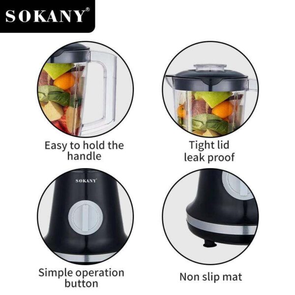 Sokany Blender 1.5L Multi-Functional Stainless Steel Blades Powerful Motor 500W Sk-Jb-181