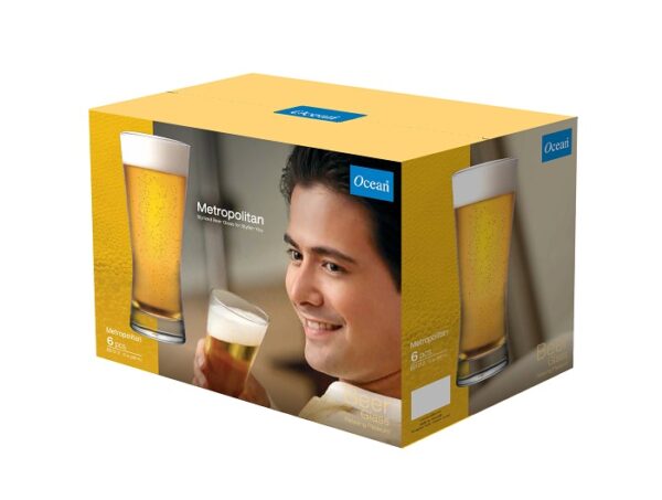 Ocean Glass 6Pcs Metropolitan 665Ml Beer Tumbler 1B21323L