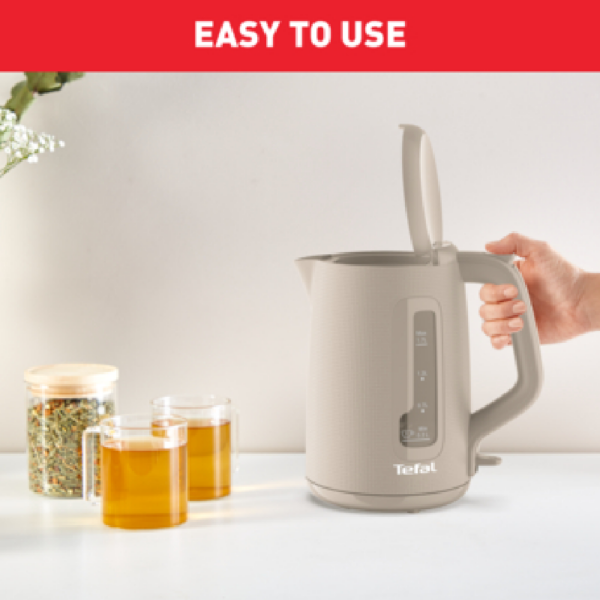 Tefal Morning Cordless Kettle 1.7L 2400W With Removable Washable Filter 360° Rotational Base One-Cup Indicator White Ko2M0B27