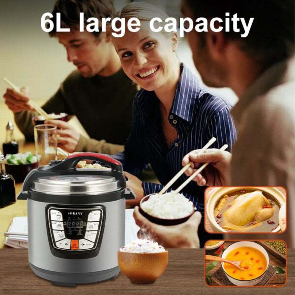Sokany Pressure Cooker Multifunctional 6L 1000W Overheat Protection With Touch Screen Sk-2401