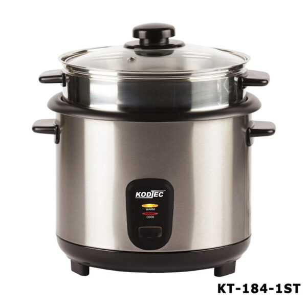 Kodtec Rice Cooker 1.5L With Steamer Stainless 700W Kt-184S-1St