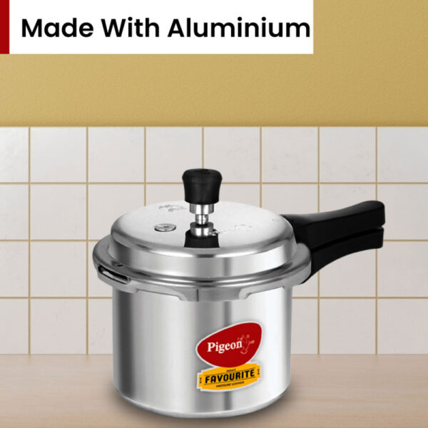 Pigeon Pressure Cooker 10L Deluxe Aluminium Outer Lid Gas Stove Compatible Ergonomically Designed Handle Pp10