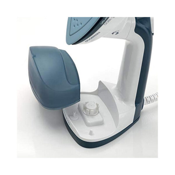 Kenwood 2-In-1 Garment Steamer + Steam Iron 1000W With Rotary Plate Ceramic Soleplate Led Light Gsp40.000Wb
