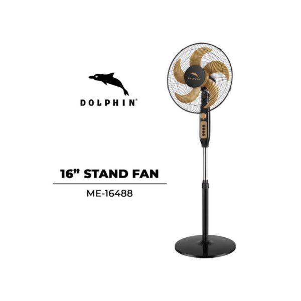Dolphin Stand Fan 16&Quot; Plastic Blade Me-16488