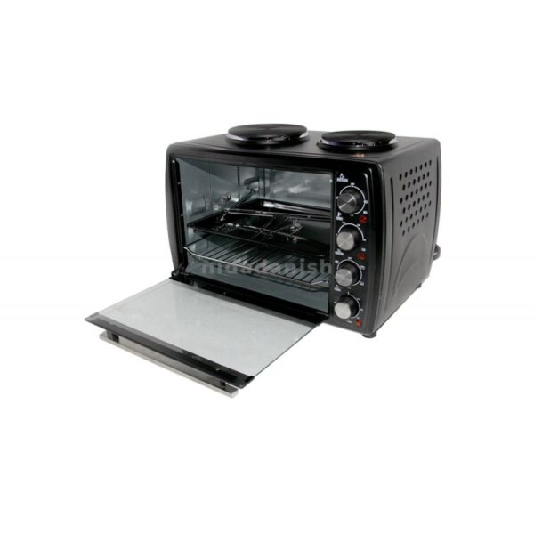 Westpoint Mini Oven 45L 2 Hotplate + Grill + Turnspit Black Woy-45215.4