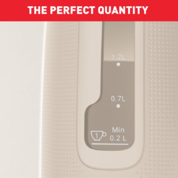 Tefal Morning Cordless Kettle 1.7L 2400W With Removable Washable Filter 360° Rotational Base One-Cup Indicator White Ko2M0B27