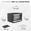 Nikai Oven 75L 2200W Oven Rotisserie Function & 120 Minutes Timer With Stay On Multiple Accessories High-Efficiency Heating Indicator Light - NT75RCZ