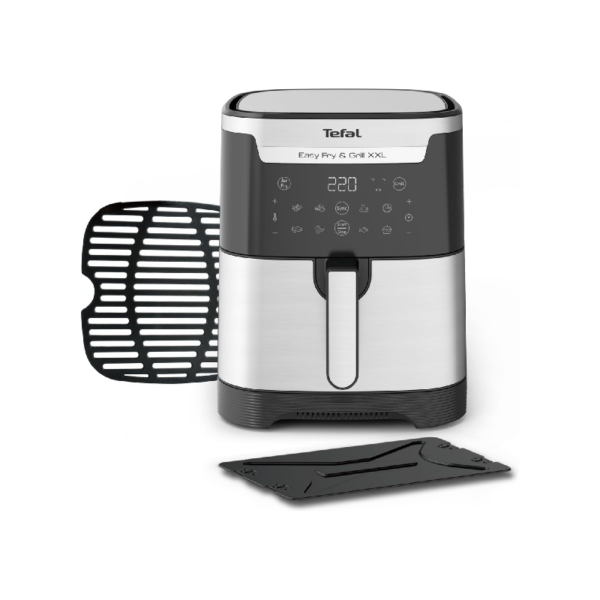 Tefal 2In1 Air Fryer Easy Fry &Amp; Grill Xxl 6.5L 1830W With Grill Plate Digital Display &Amp; Timer Ey801D27