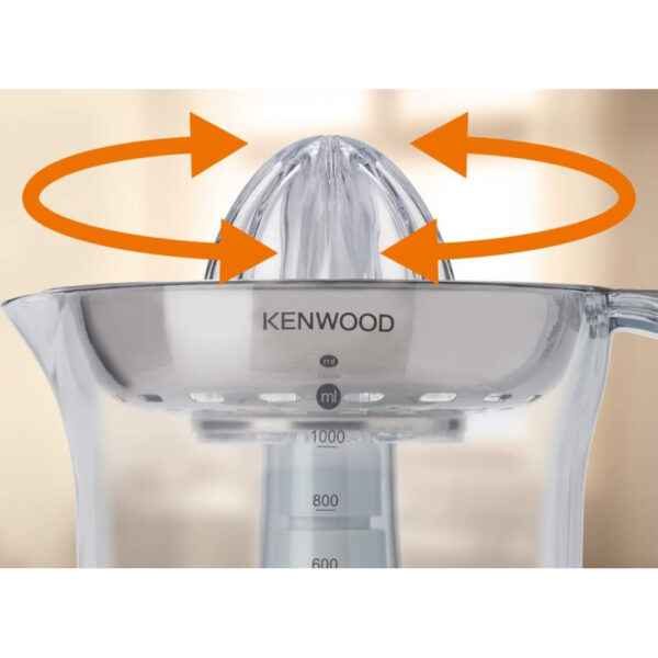 Kenwood Citrus Juicer 40W Juice Extractor with 1L Transparent Juice Jug Stainless Steel Filter Dust Cover 2 Way Rotation Cord Storage for Home Office Restaurant & Cafeteria JE290A