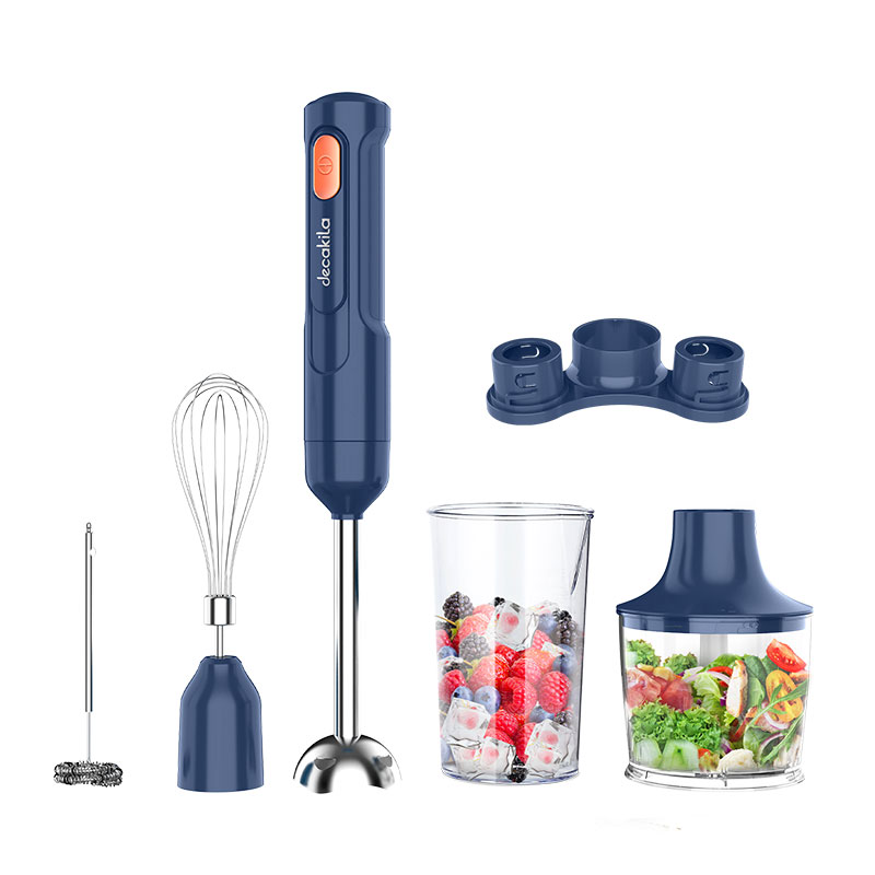 Decakila Hand Blender Cordless 5 In1 Multifunction 60W Chopper Bowl 500Ml With Mixer &Amp; Cup Kmjb042L