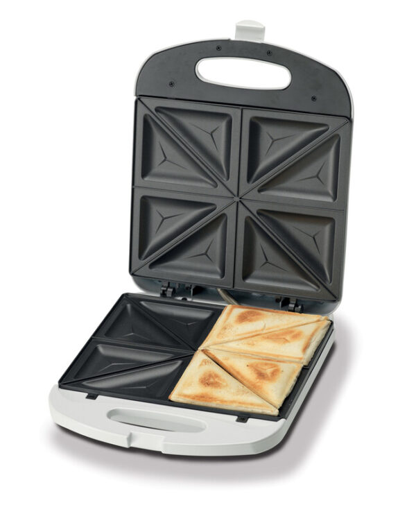Kenwood Sandwich Maker 1200W 4 Slice Non-Stick Fixed Griddle Plates  Smp50.000Wh