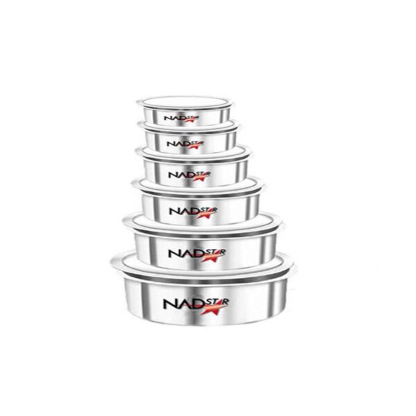 Nadstar Aluminum Sufuria 6Pcs With Lid 19-20-21-22-23-24 Cookware Set Tope Cooking Pot With Lid For Commercial Use - Kitchen Heavy Duty
