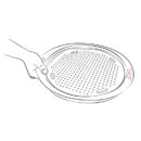 Tefal Easy Grip Pizza Pan Round 34 CM Carbon Steel Easy Handling Large Handles Non-Stick Coating Easy Release Easy Cleaning Dark Grey J1629045