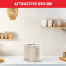 Tefal Morning 2 Slot Toaster 850W with Bun Warmer 7 Browning Levels Stop Function Plastic Body TT2M1B27