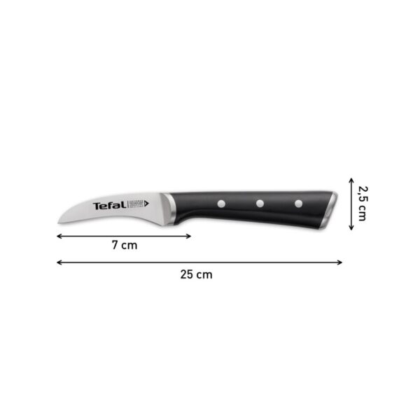 Tefal Ingenio Ice Paring Knife 7Cm Ice Force Technology German Stainless Steel Brushed Stainless Steel Black 27.5 X 6 X 2 Cm K2321214