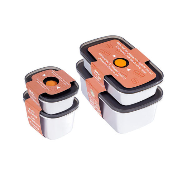 Nadstar Stainless Steel Food Storage 2900Ml Eco-Friendly Lunchbox Compartments Stainless Steel Take Away Sp0574
