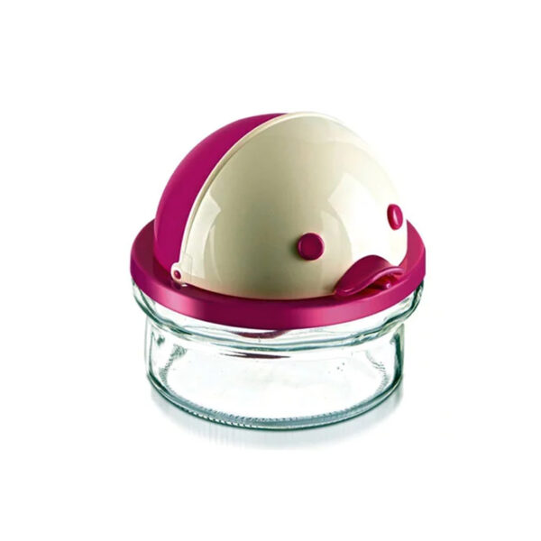 Sarina Glass Sugar Spice Pot 415Ml Duck Patterned S101K