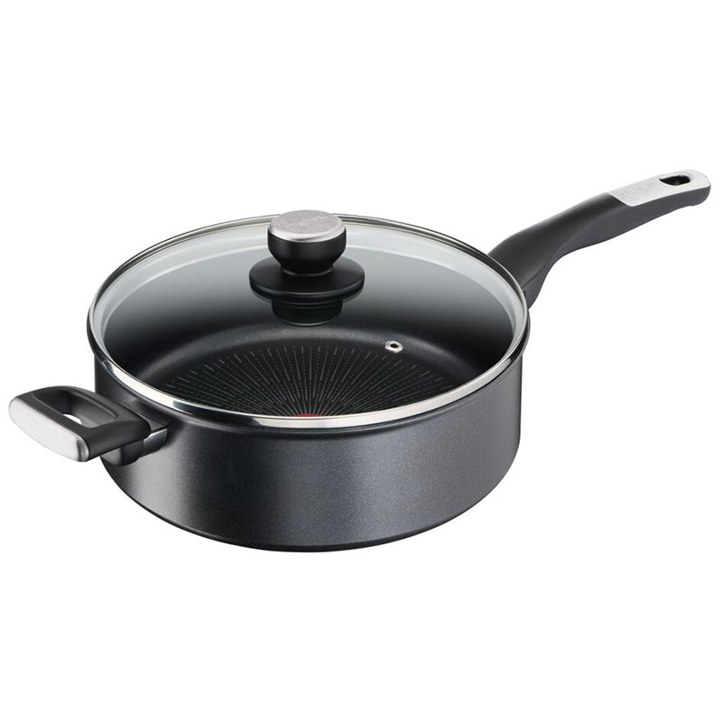 Tefal Unlimited Sautepan 26 Cm All Hobs Titanium Non Stick Anti Scratch Safe Non Stick G6 Unlimited Round Saucepan Pan Cast Aluminum G2553302