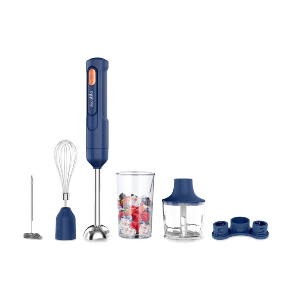 Decakila Hand Blender Cordless 5 In1 Multifunction 60W Chopper Bowl 500Ml With Mixer &Amp; Cup Kmjb042L