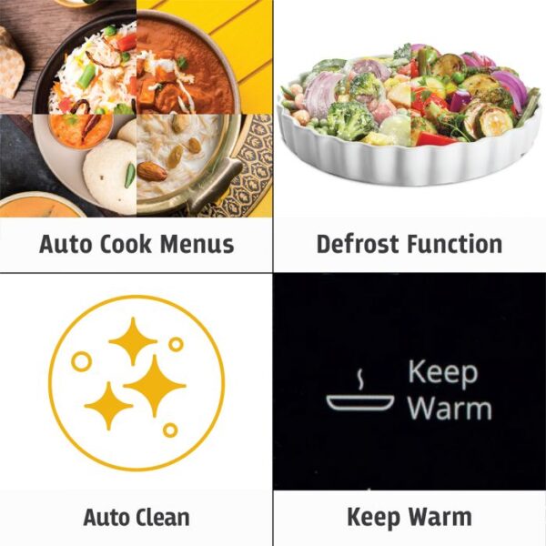 Whirlpool Microwave 23L 900W Digital Auto Cook Menu'S Defrost Function Auto Clean &Amp; Keep Warm Function Mwf 800